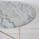 Oval Marble Bistro Table - elsie green - furniture