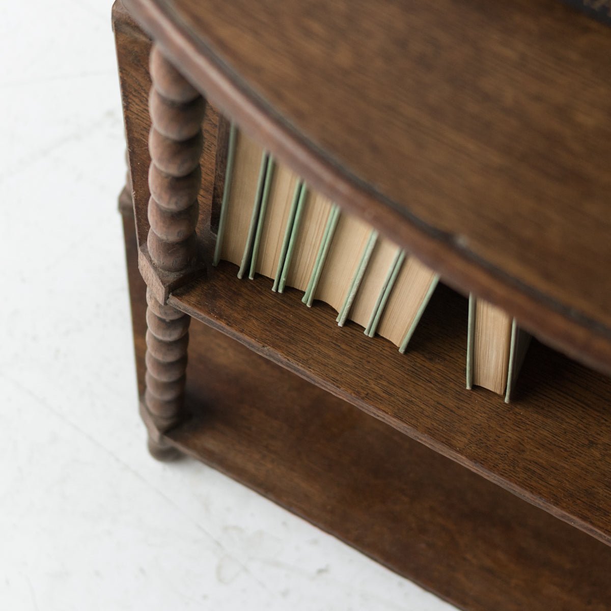 Oval Oak Side Table - elsie green - furniture
