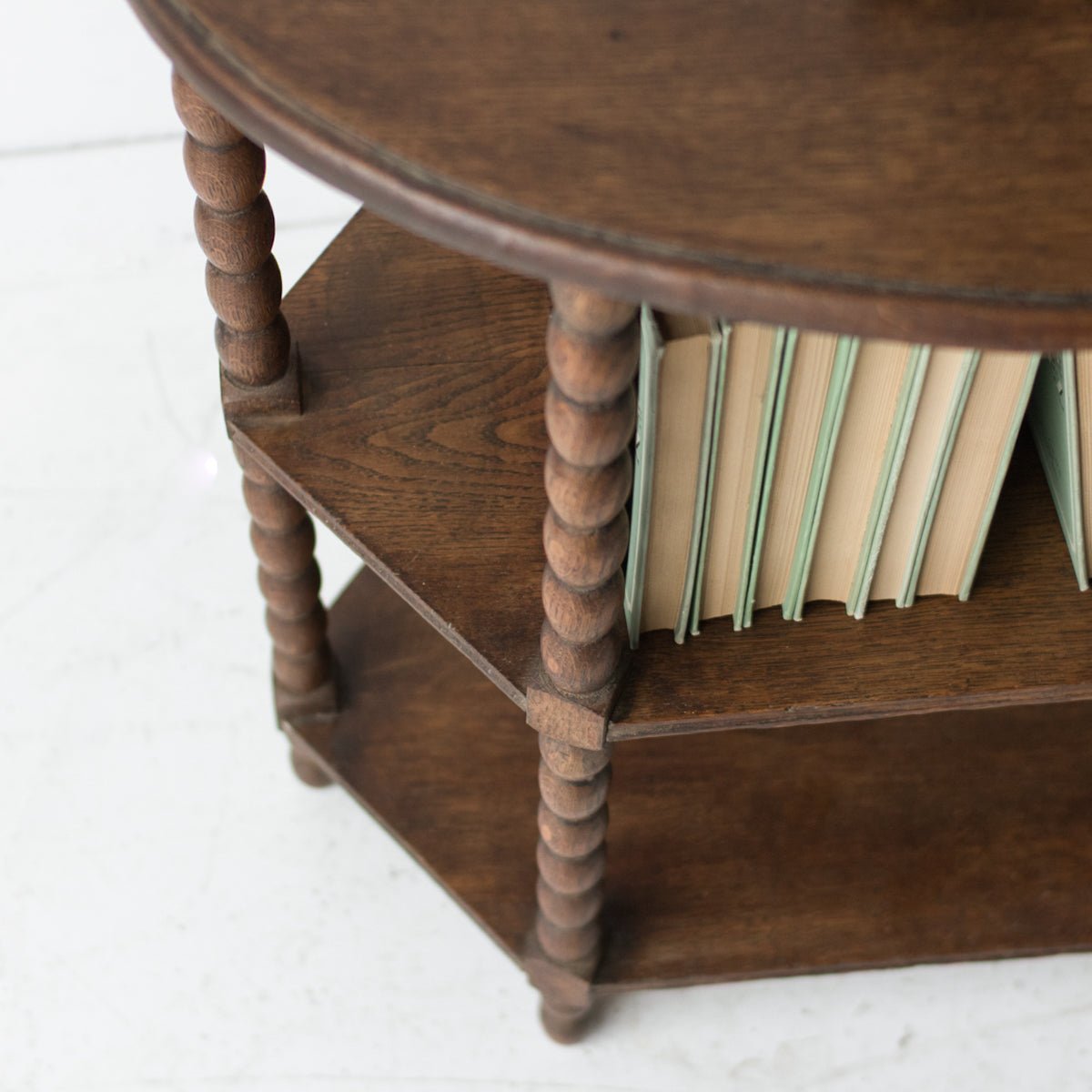 Oval Oak Side Table - elsie green - furniture