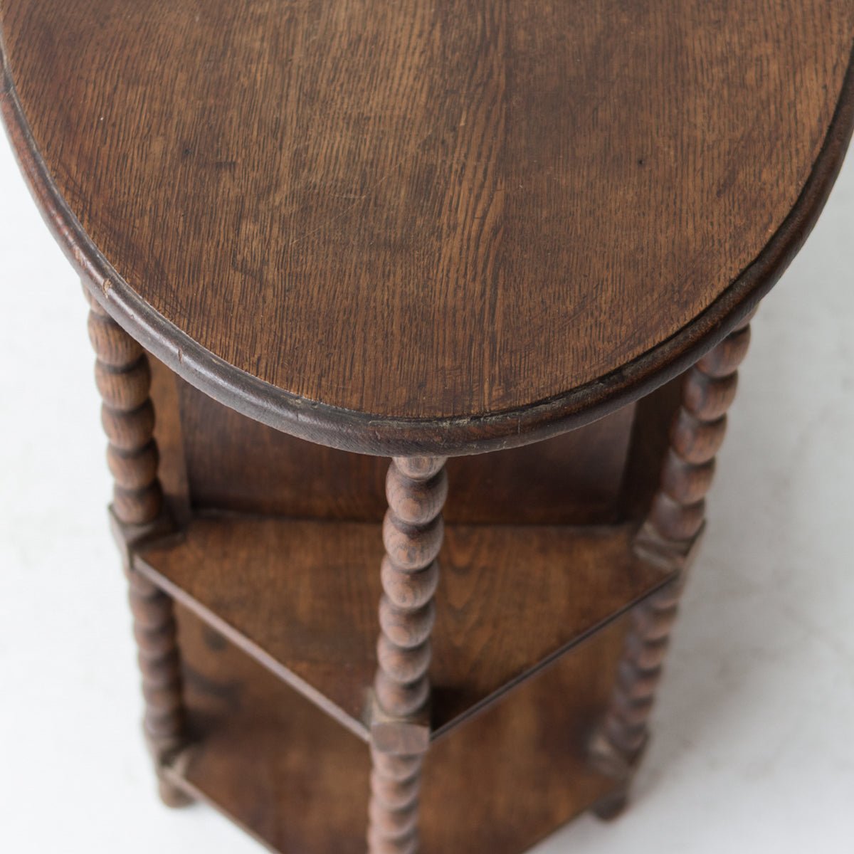 Oval Oak Side Table - elsie green - furniture