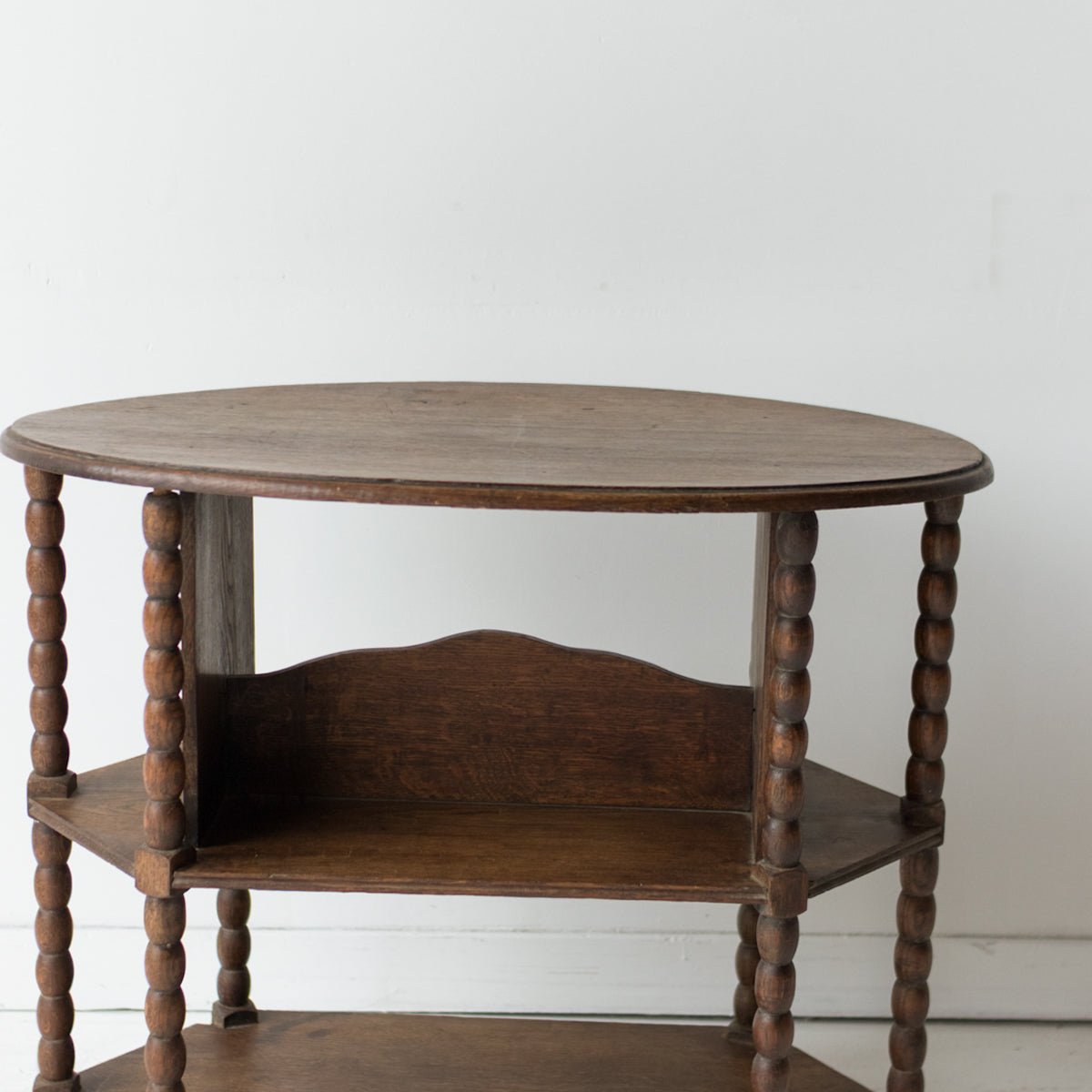 Oval Oak Side Table - elsie green - furniture