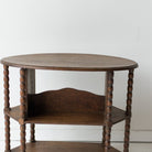 Oval Oak Side Table - elsie green - furniture