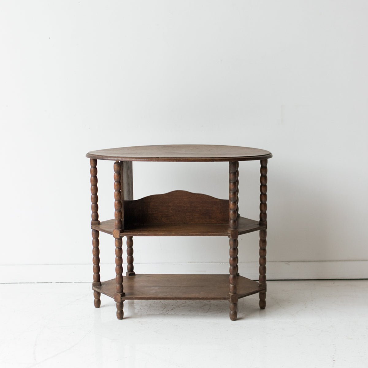 Oval Oak Side Table - elsie green - furniture