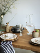 Oval Reclaimed Wood Trestle Table - elsie green - Custom Furniture