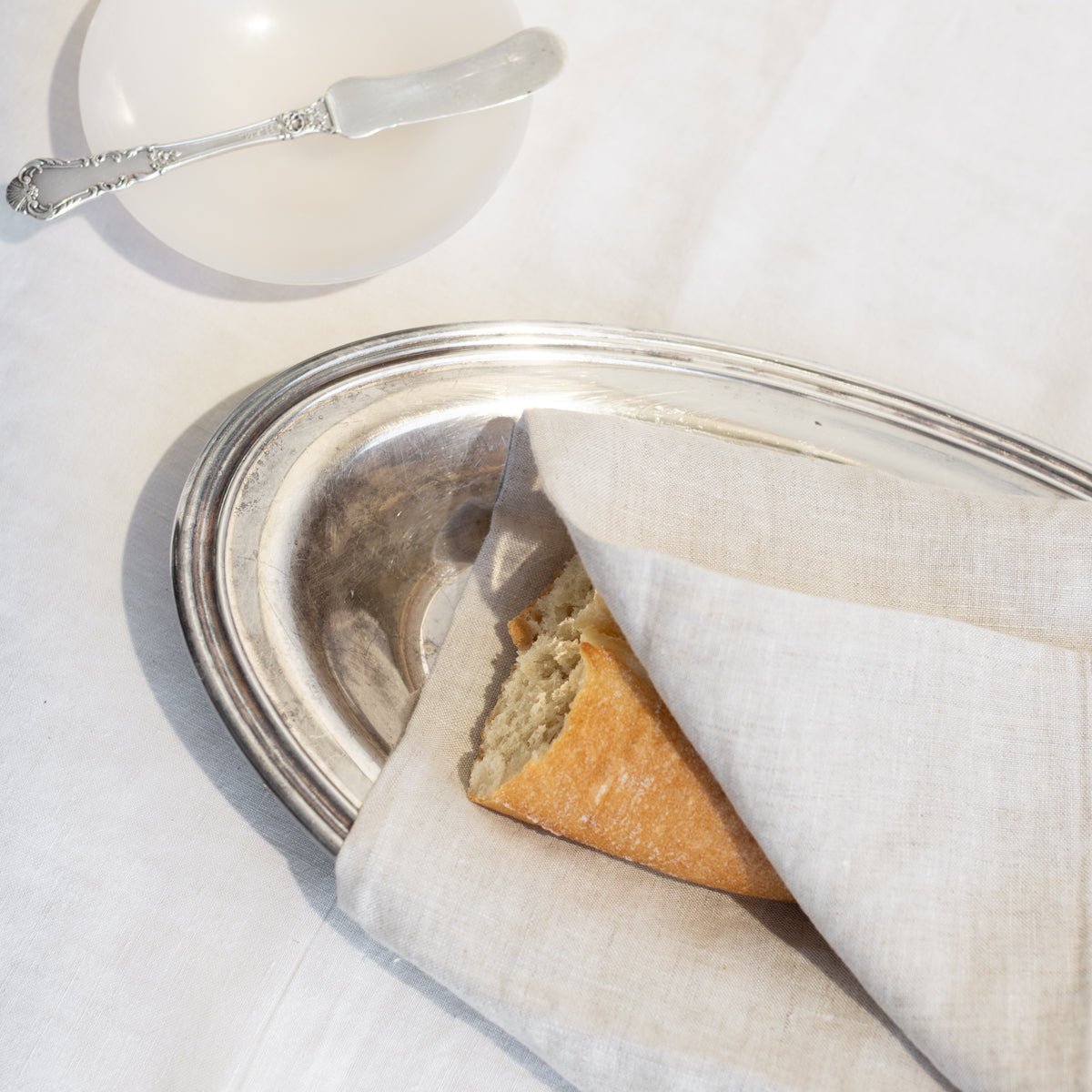Oval Silver Bread Tray | The Patrick Orbe Collection - elsie green - the french kitchen