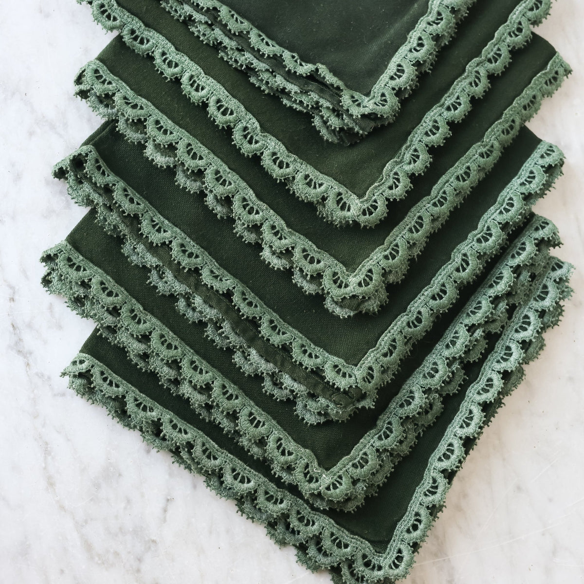 Over-dyed Napkin Set of 6 - elsie green - textiles
