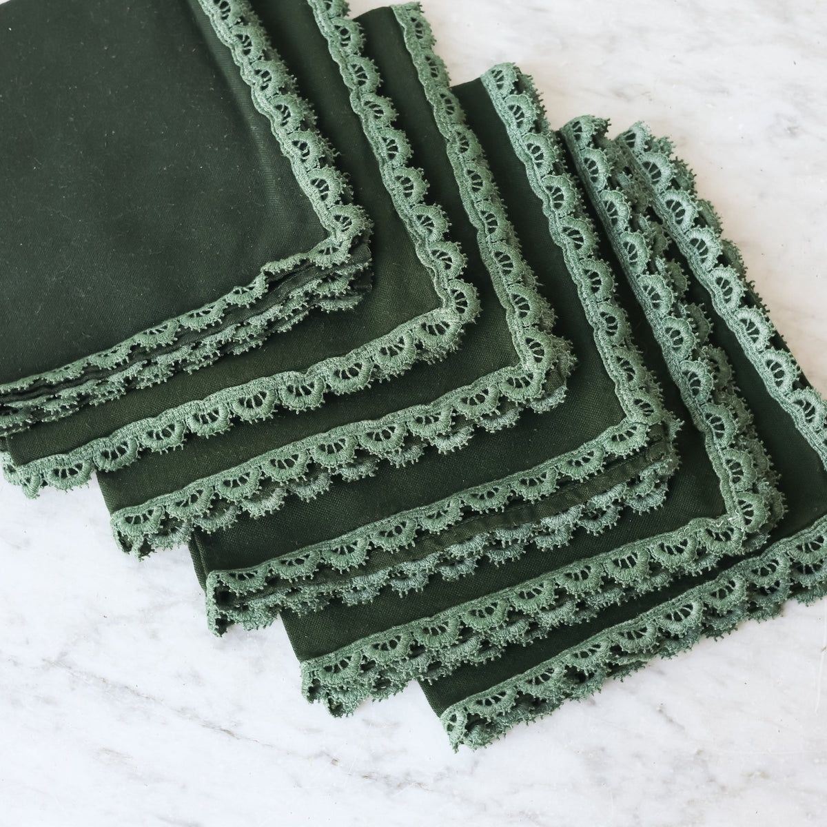 Over-dyed Napkin Set of 6 - elsie green - textiles