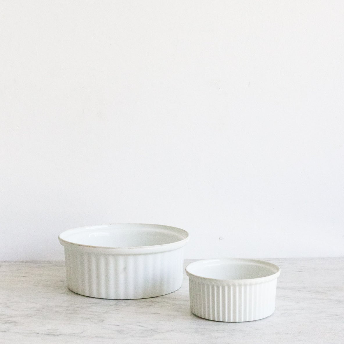 Pair Aluminite Limoges Souffle Molds - elsie green - French Kitchen