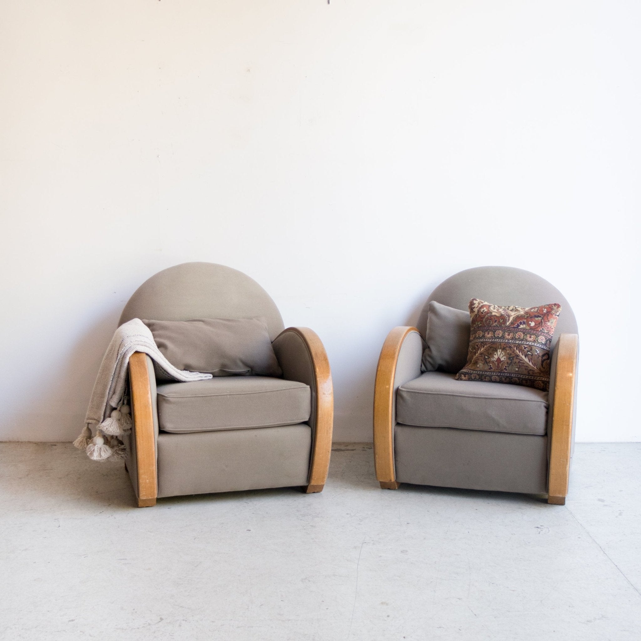 Pair of 1940s Arm Chairs - elsie green - furniture