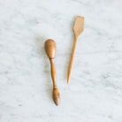Pair of Antique Jam Jars with Wood Utensils - elsie green - The French Kitchen