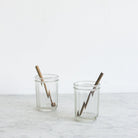 Pair of Antique Jam Jars with Wood Utensils - elsie green - The French Kitchen