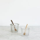 Pair of Antique Jam Jars with Wood Utensils - elsie green - The French Kitchen