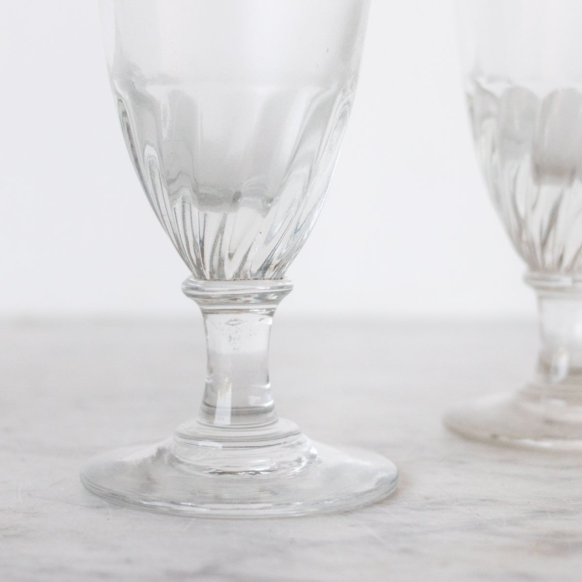 Pair of Antique Optic Absinthe Glasses - elsie green - the french kitchen