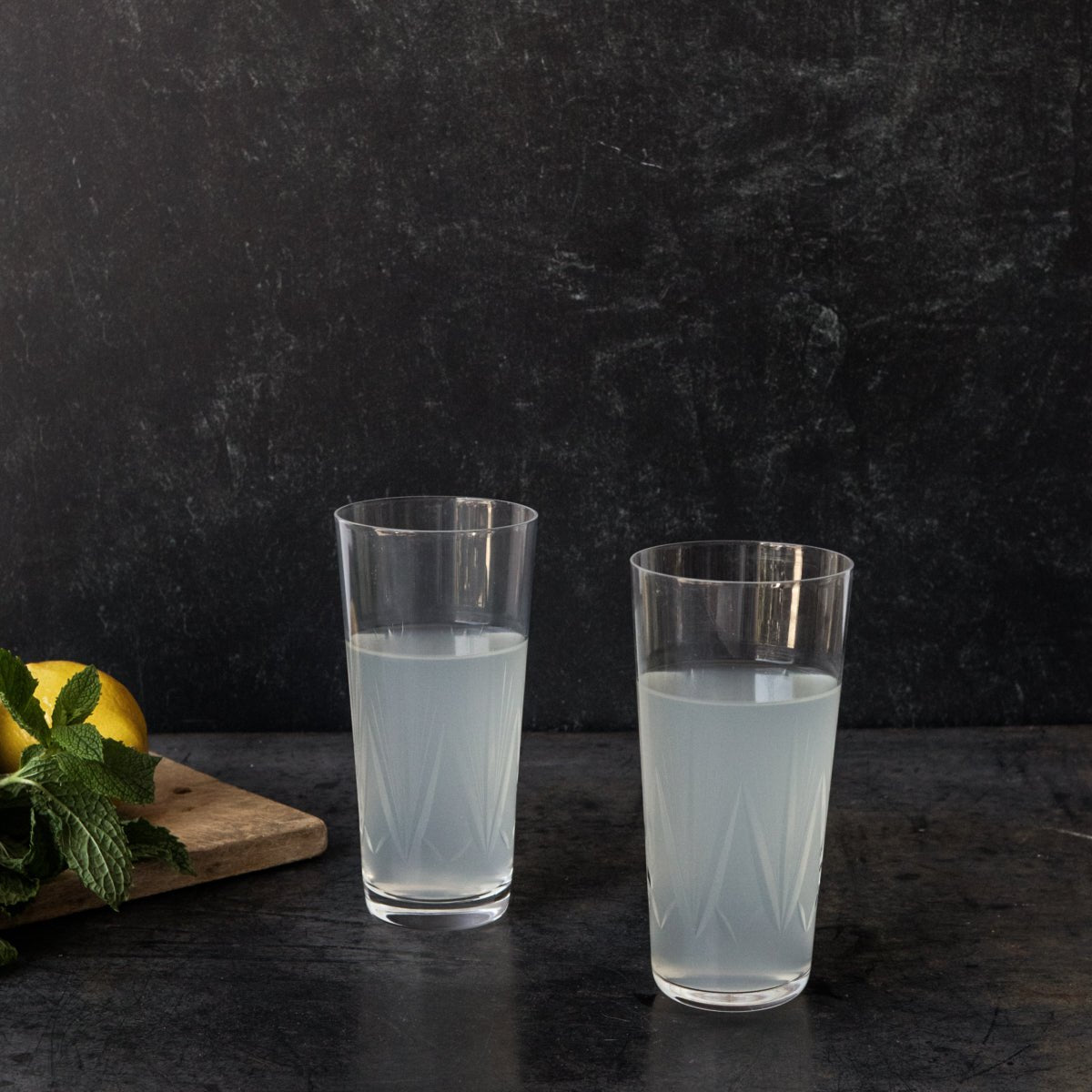 Pair of Art Deco Crystal Bar Glasses - elsie green - the french kitchen