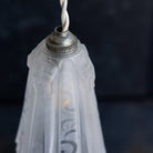 Pair of Art Decor Frosted Glass Pendants - elsie green - decor