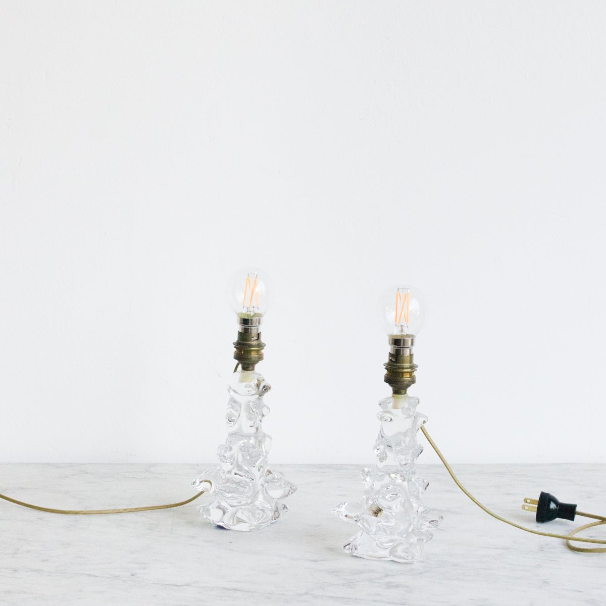 Pair Of Baccarat Crystal Lamps - elsie green - Decor