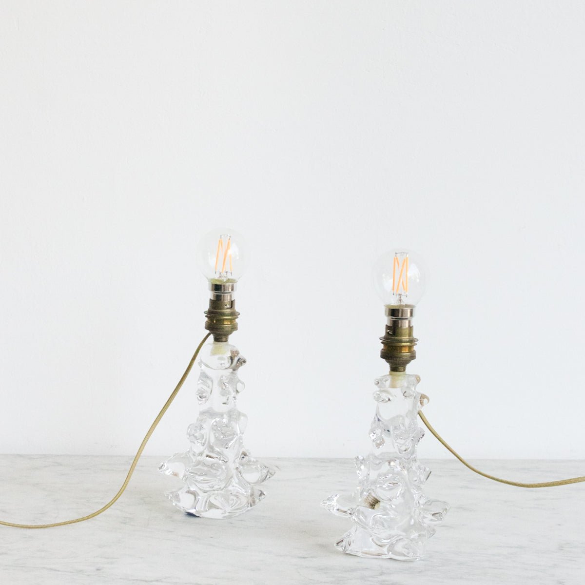 Pair Of Baccarat Crystal Lamps - elsie green - Decor