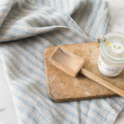 Pair of Boat Stripe Kitchen Towels | Chambray - elsie green - textiles