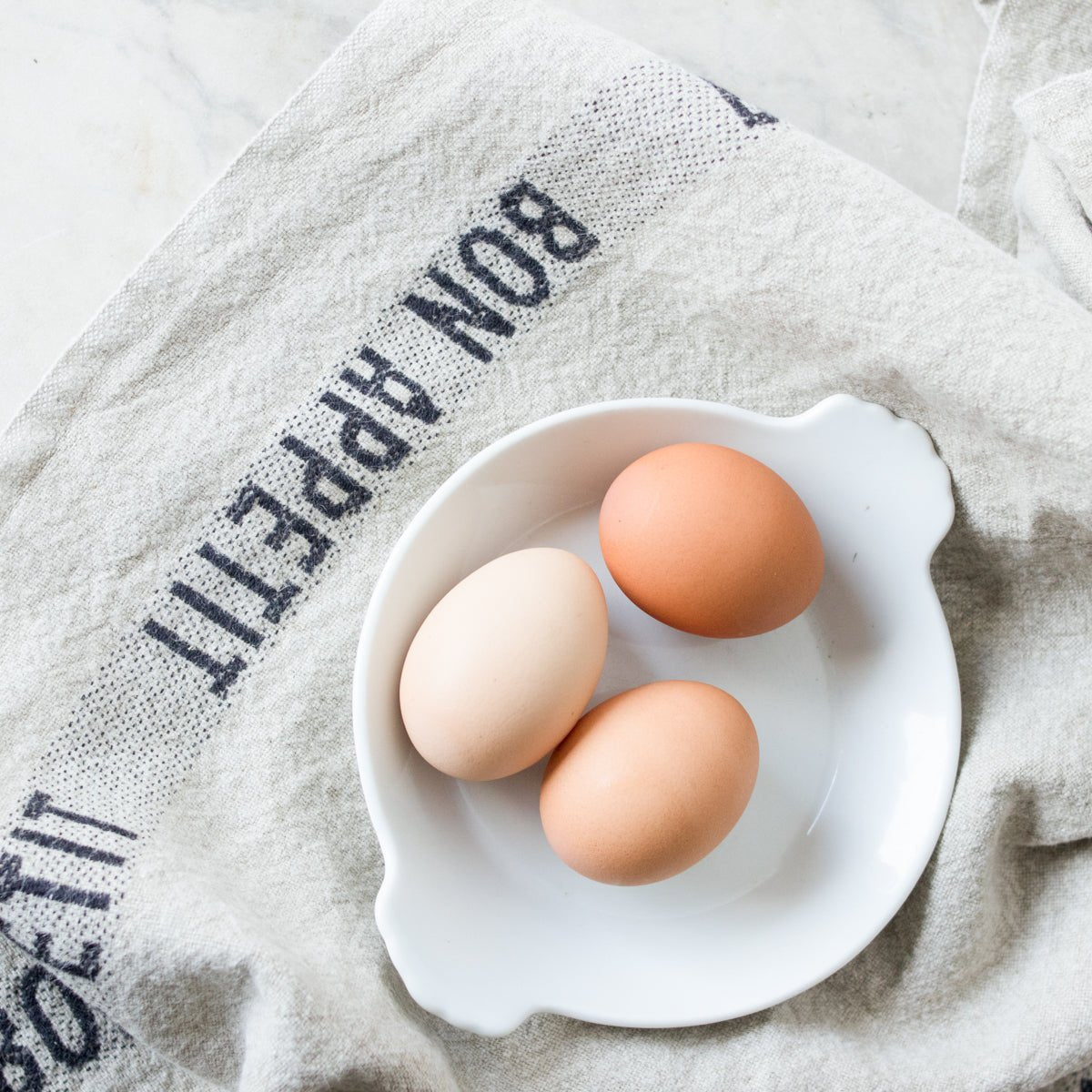 PAIR OF BON APPETIT KITCHEN TOWELS | LINEN & BLACK - elsie green - the french kitchen