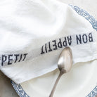 PAIR OF BON APPETIT KITCHEN TOWELS | WHITE & BLACK - elsie green - the french kitchen