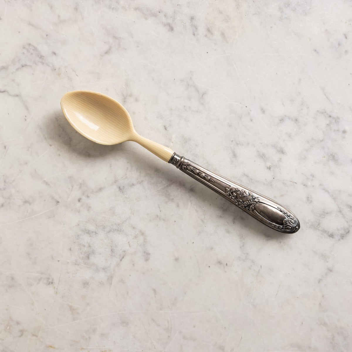 Pair of Bone & Silver Spoons - elsie green - the french kitchen