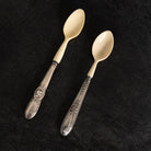 Pair of Bone & Silver Spoons - elsie green - the french kitchen