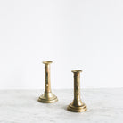 Pair of Bougeoirs à Coulisse and Beeswax Tapers - elsie green - decor