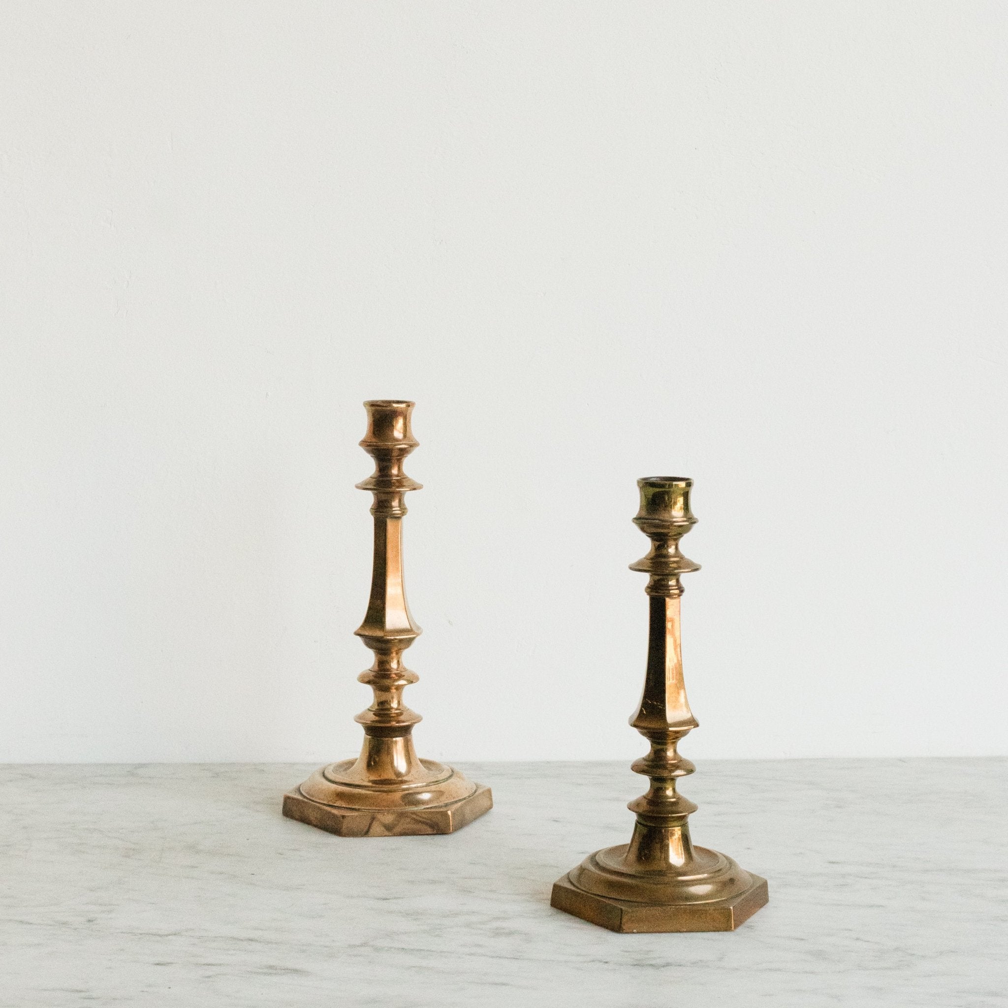 Pair Of Brass Candlesticks - elsie green - Decor