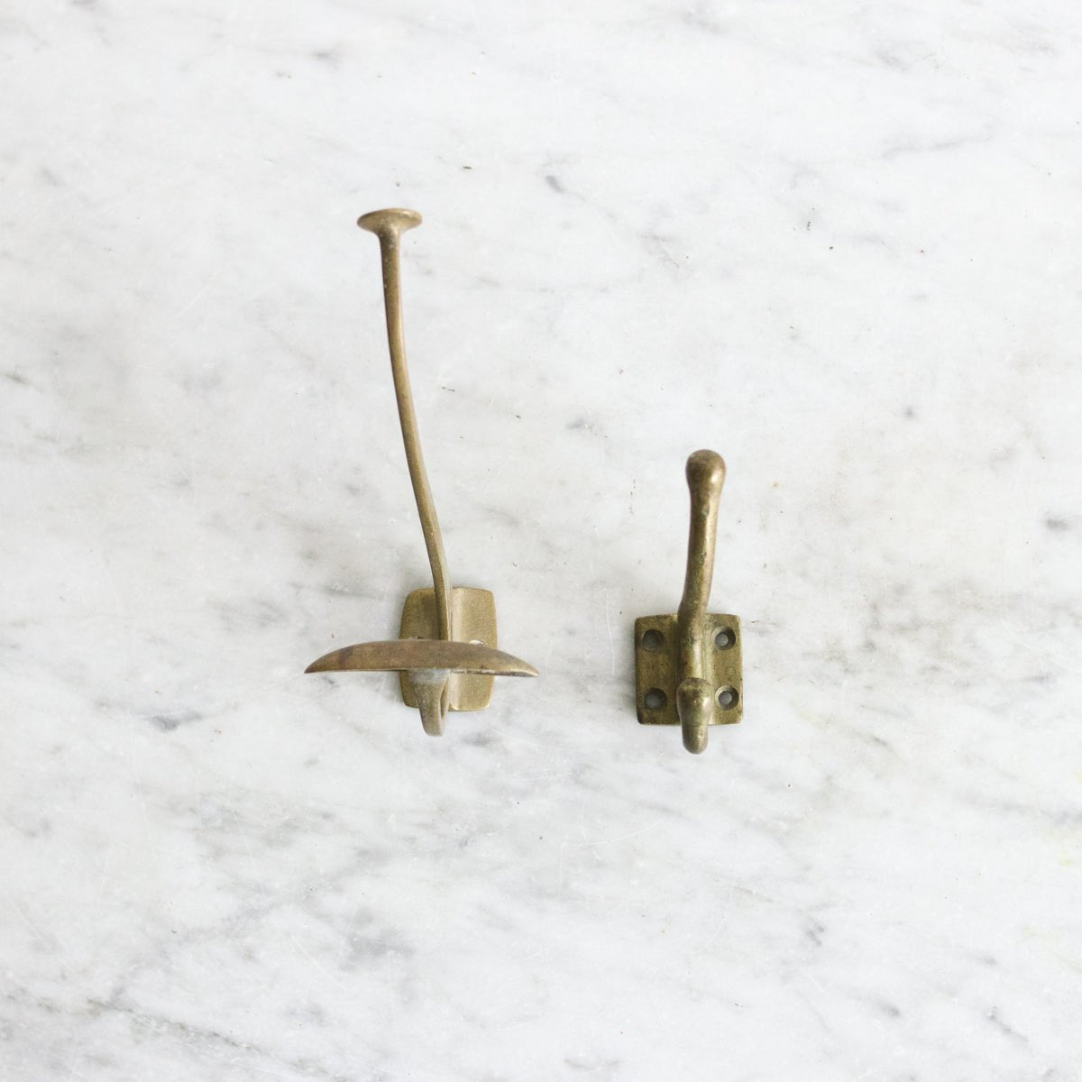 Pair Of Brass Coat Hooks - elsie green - decor