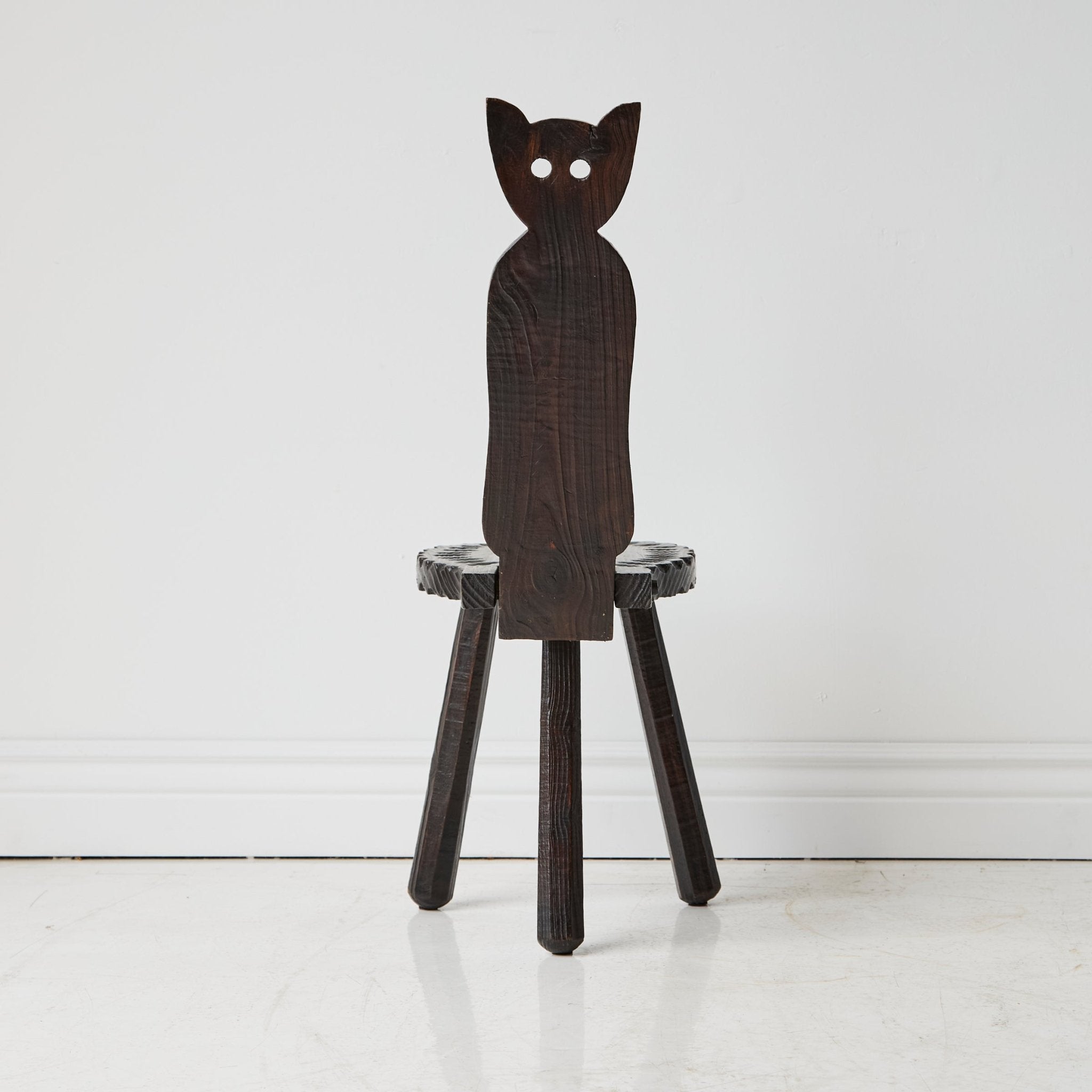 Pair of Brutalist Feline Accent Chairs - elsie green - furniture