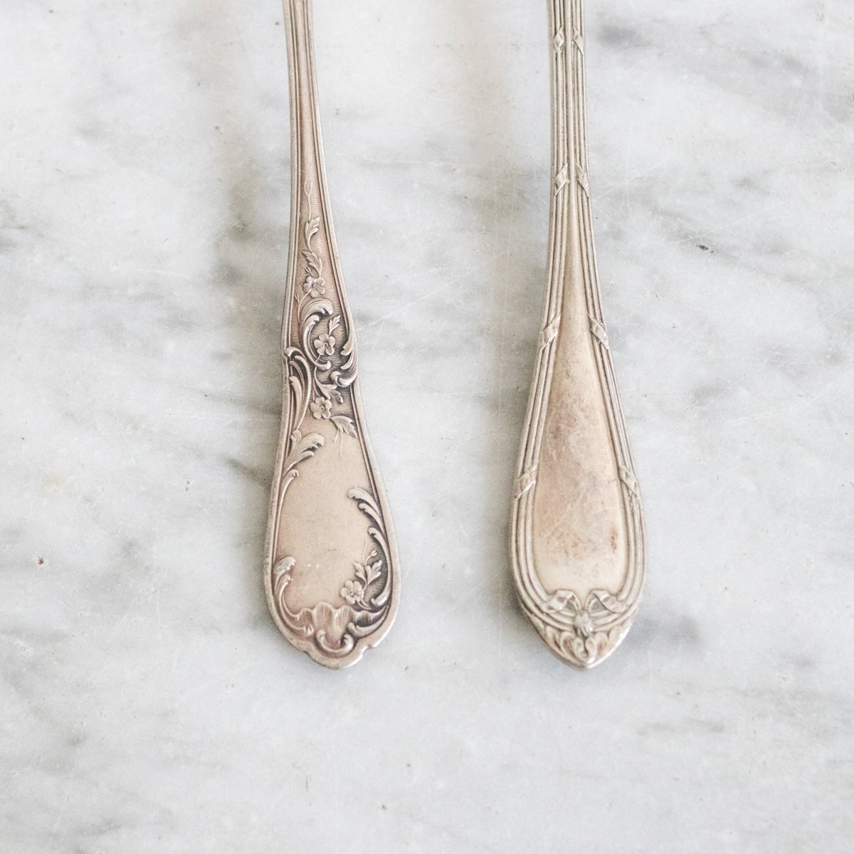 Pair of Cafe Bowls with Silver Spoons - elsie green - the french kitchen