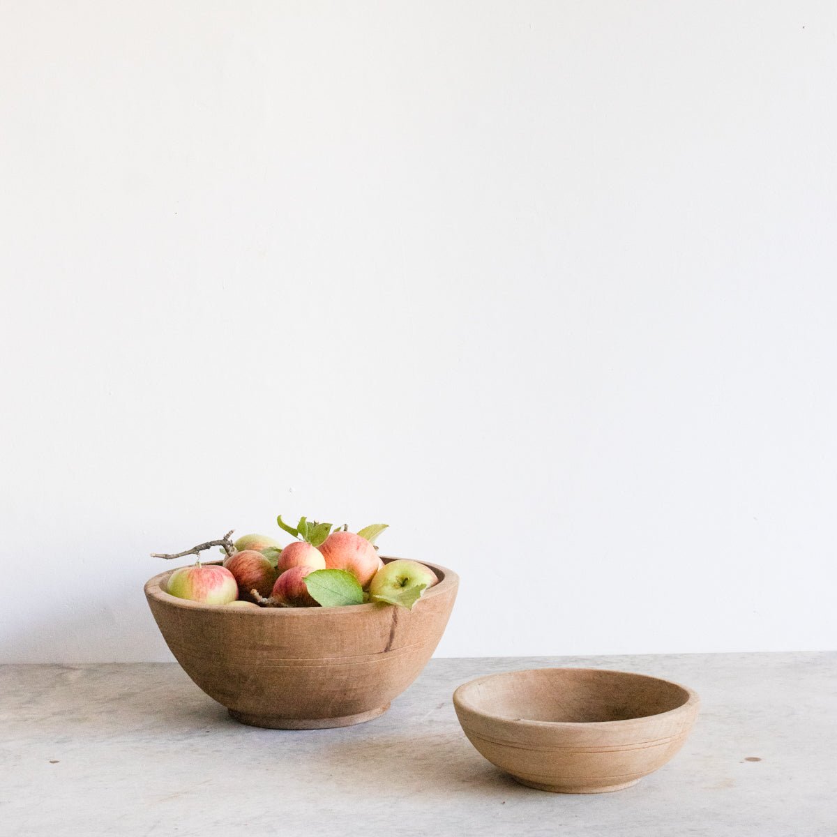Pair Of Carved Wood Bowls - elsie green - The French Kitchen