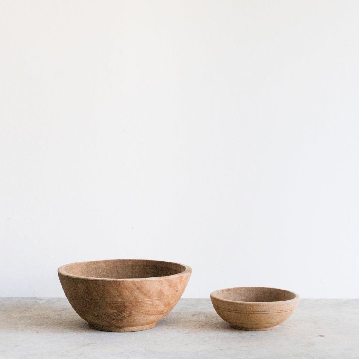 Pair Of Carved Wood Bowls - elsie green - The French Kitchen