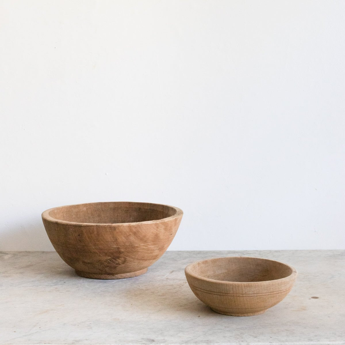 Pair Of Carved Wood Bowls - elsie green - The French Kitchen