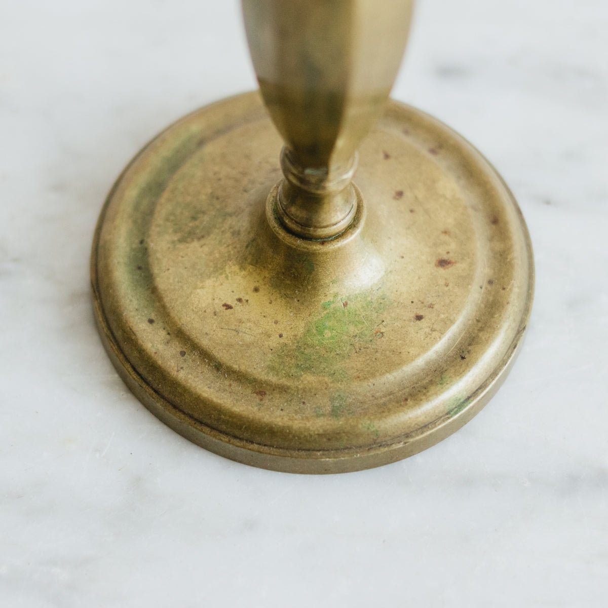 Pair of Cast Brass Candlesticks - elsie green - decor