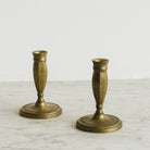 Pair of Cast Brass Candlesticks - elsie green - decor