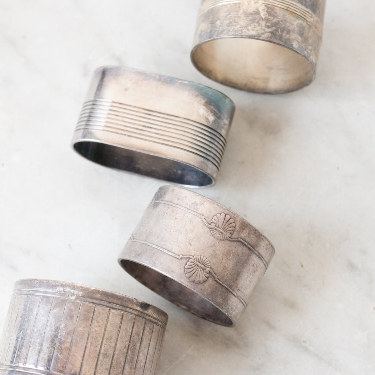 Pair Of Christofle Napkin Rings - elsie green - The French Kitchen
