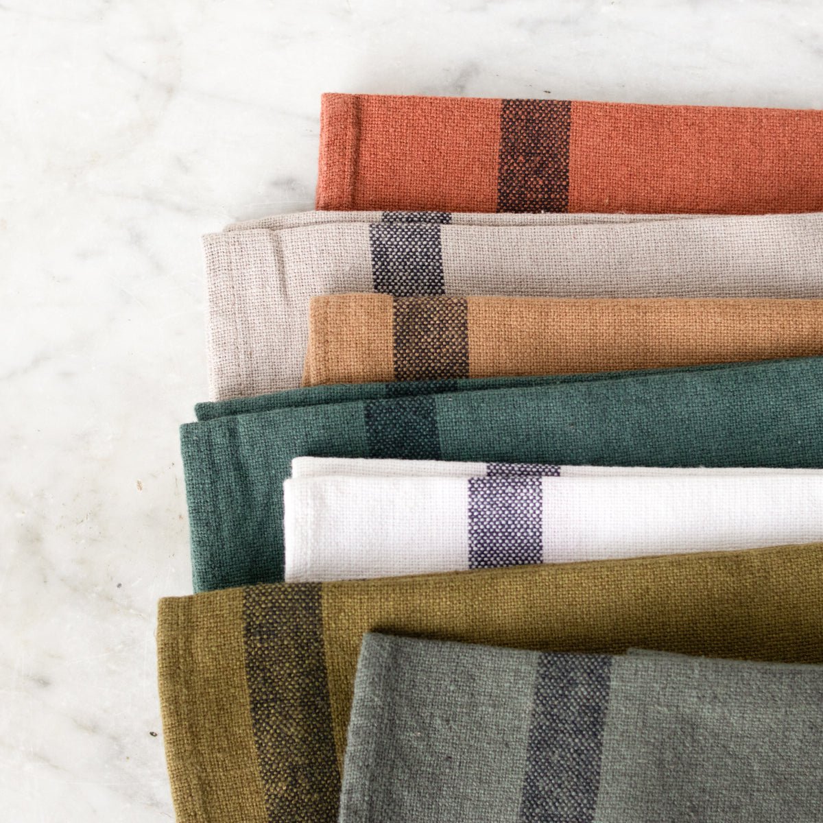 Pair of Comé Linen Kitchen Towels - elsie green - textiles