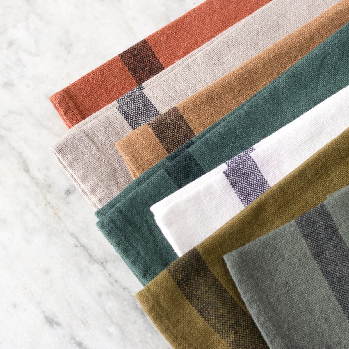 Pair of Comé Linen Kitchen Towels - elsie green - textiles