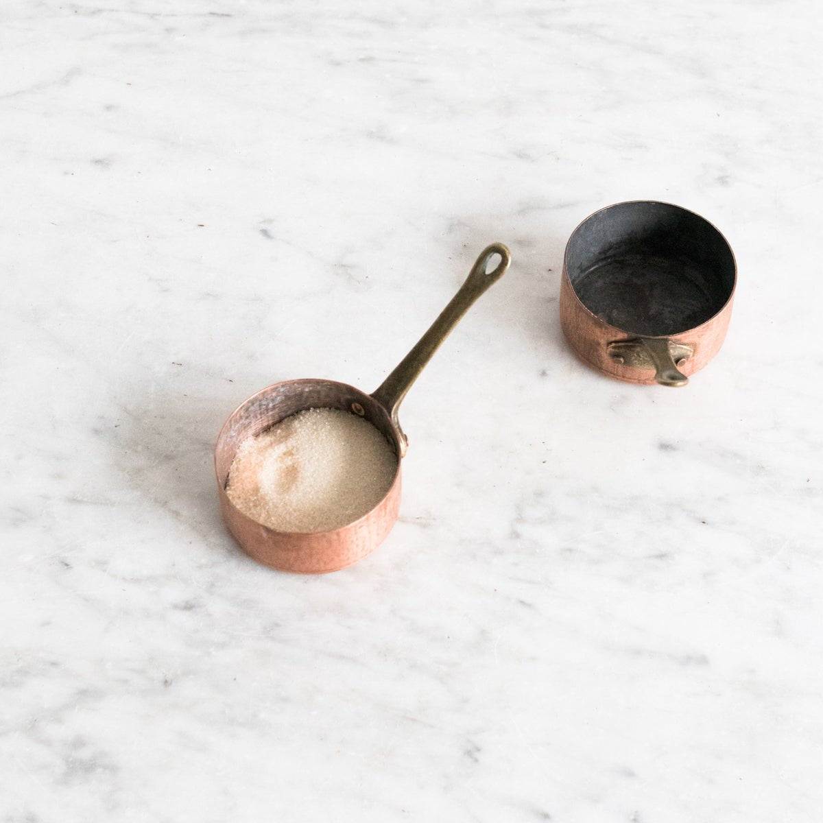 Pair of Copper Petite Pots - elsie green - the french kitchen