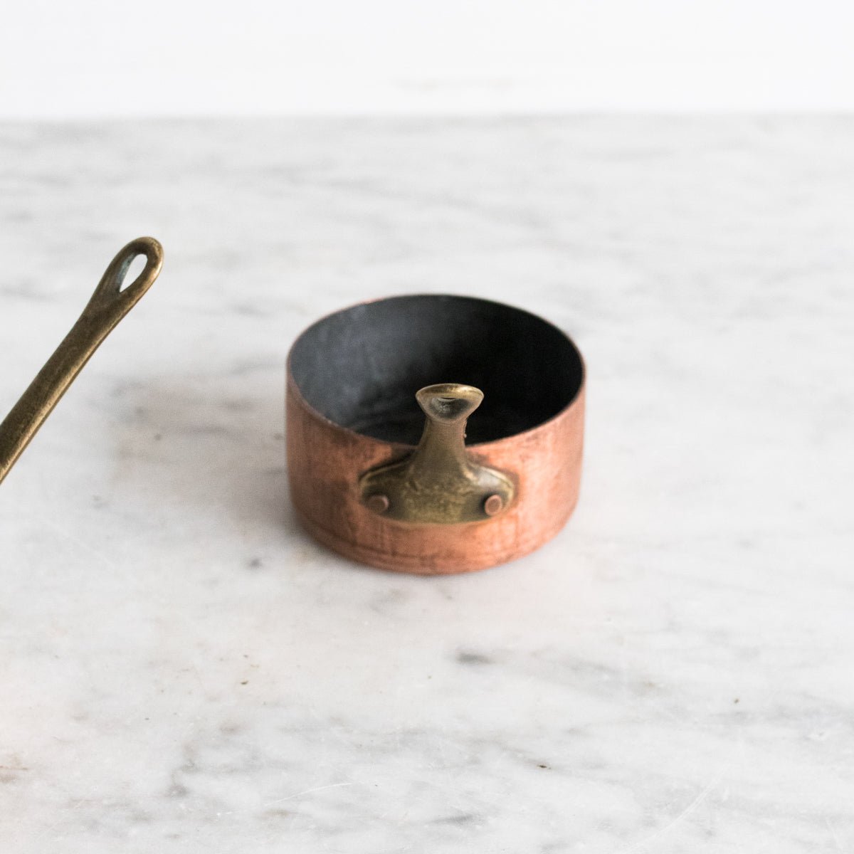 Pair of Copper Petite Pots - elsie green - the french kitchen