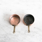 Pair of Copper Petite Pots - elsie green - the french kitchen