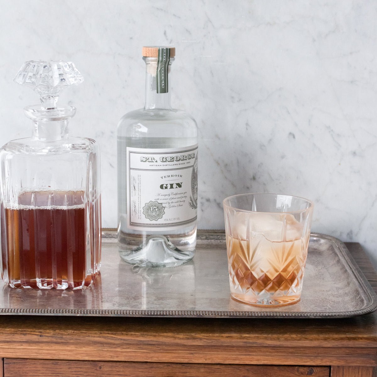 Pair Of Crystal Bar Glasses - elsie green - The French Kitchen