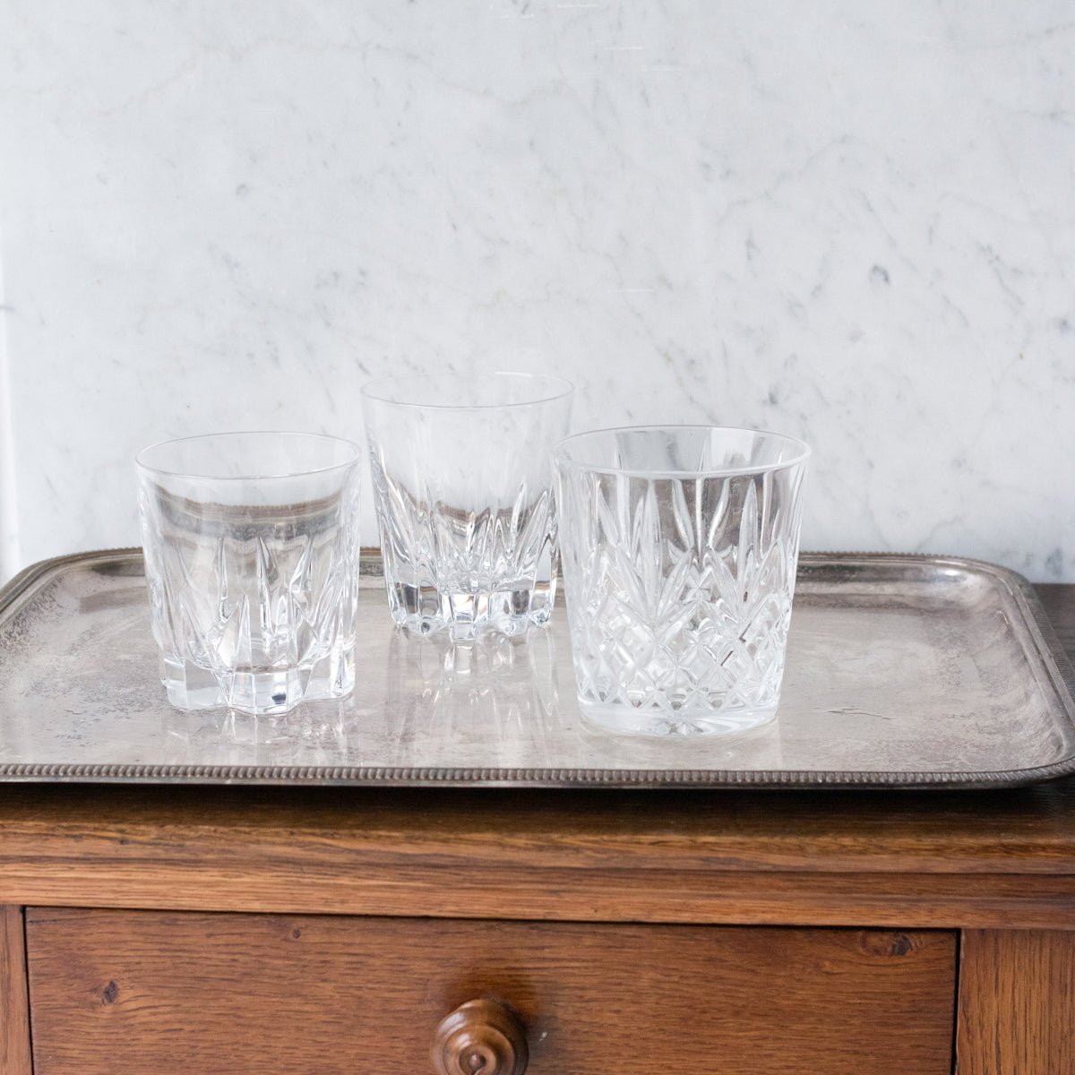 Pair Of Crystal Bar Glasses - elsie green - The French Kitchen