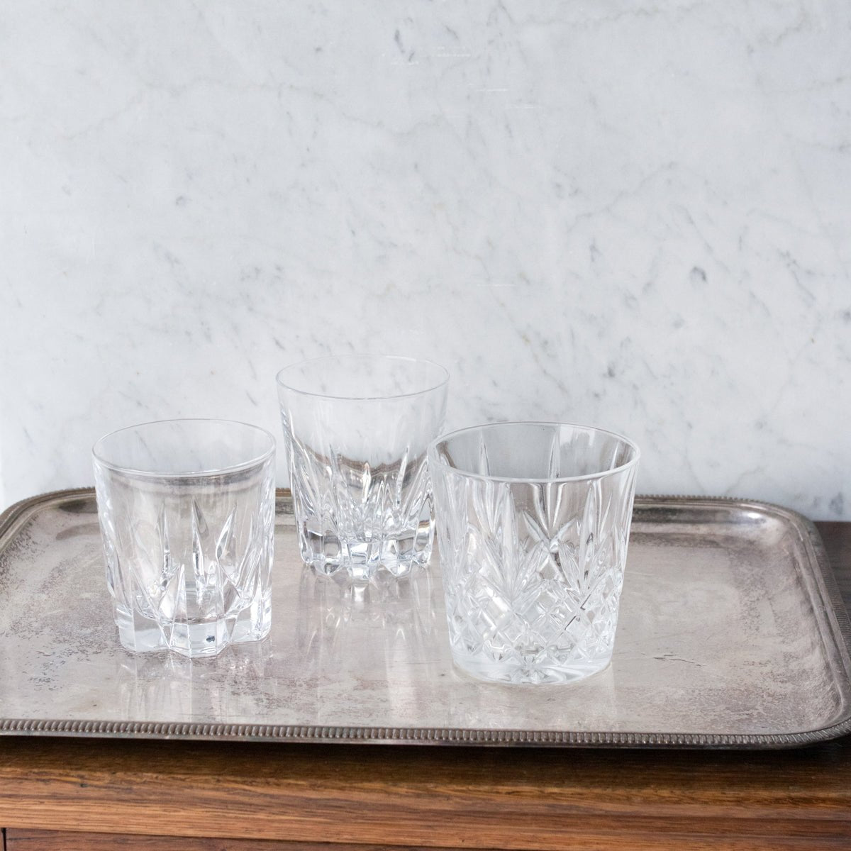 Pair Of Crystal Bar Glasses - elsie green - The French Kitchen