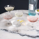 Pair of Crystal Champagne Coupes - elsie green - The French Kitchen