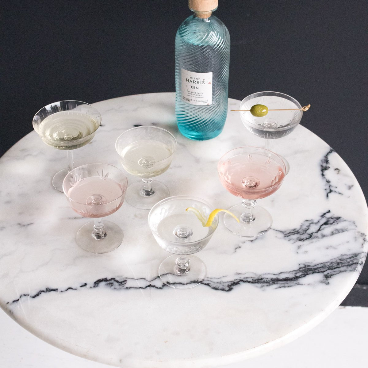 Pair of Crystal Champagne Coupes - elsie green - The French Kitchen