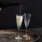 Pair of Crystal Flutes - elsie green - the french kitchen