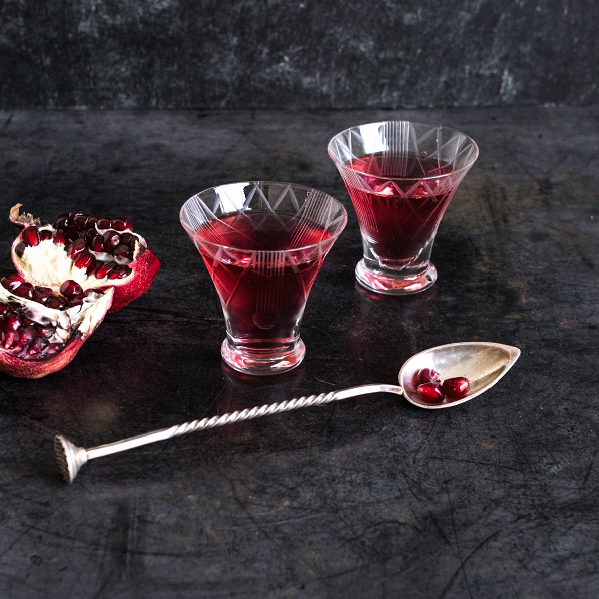 Pair Of Cut Crystal Aperitif Glasses - elsie green - The French Kitchen