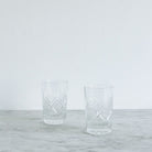 Pair of Cut Crystal Bar Glasses - elsie green - The French Kitchen